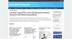 Desktop Screenshot of klaerwerk-blog.de
