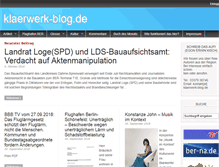 Tablet Screenshot of klaerwerk-blog.de